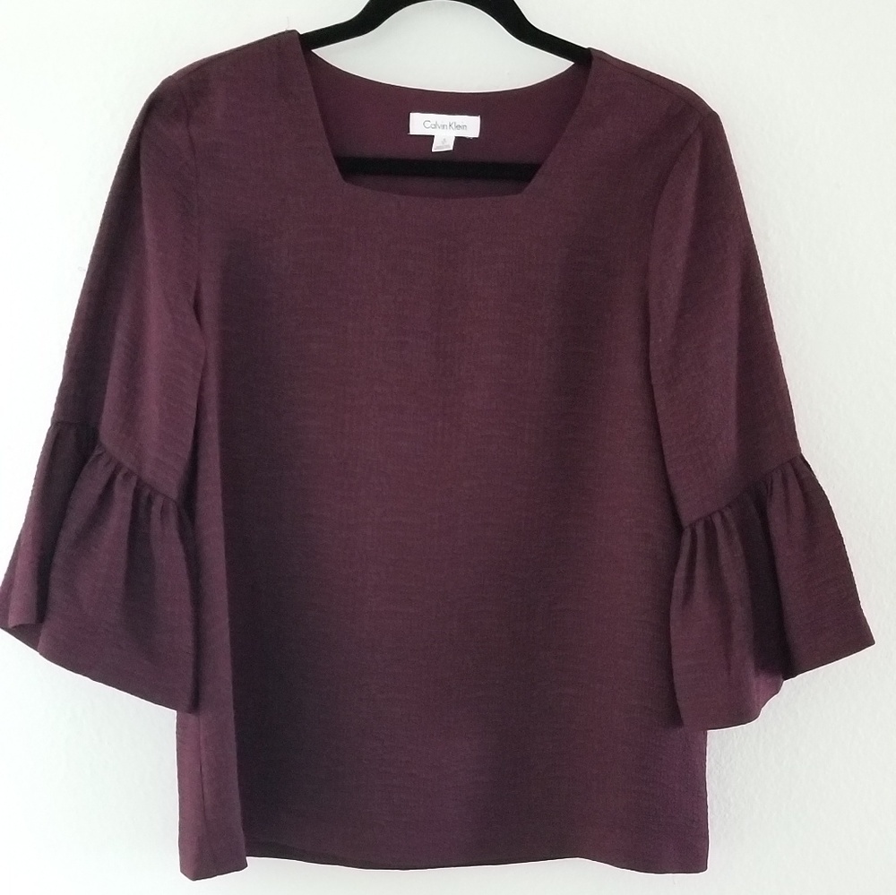 Calvin Klein burgundy top size small
